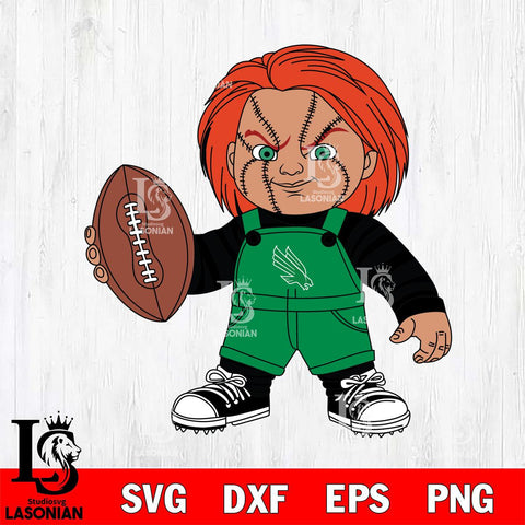 North Texas Mean Green Chucky Horror 12 Svg Eps Dxf Png File, NCAA svg, Digital Download, Instant Download