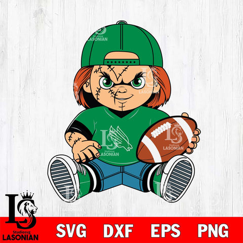 North Texas Mean Green Chucky Horror 3 Svg Eps Dxf Png File, NCAA svg, Digital Download, Instant Download
