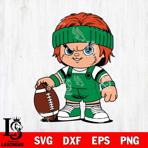 North Texas Mean Green Chucky Horror 5 Svg Eps Dxf Png File, NCAA svg, Digital Download, Instant Download
