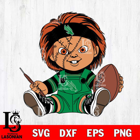 North Texas Mean Green Chucky Horror 9 Svg Eps Dxf Png File, NCAA svg, Digital Download, Instant Download
