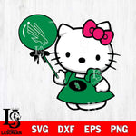 North Texas Mean Green Cute Hello Kitty 2 Svg Eps Dxf Png File, Digital Download, Instant Download
