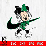 North Texas Mean Green Cute Minnie Mouse Dancing Svg Eps Dxf Png File, NCAA svg, Digital Download, Instant Download