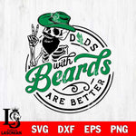 North Texas Mean Green Dad With Beard Are Better Svg Eps Dxf Png File, Digital Download, Instant Download