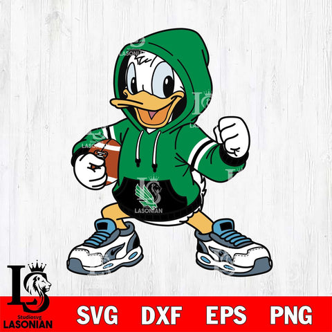 North Texas Mean Green Donald Duck Disney Christmas File Cut, NCAA SVG DXF EPS PNG FILE, Digital Download , Criucut , Silhouette