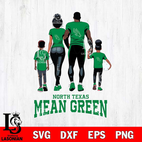 North Texas Mean Green Family Love Rugby SVG DXF EPS PNG FILE,NCAA SVG, Father day Digital Download,Instant Download, Silhouette