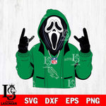 North Texas Mean Green Ghostface Scream Football Halloween Svg Eps Dxf Png File, NCAA svg, Digital Download, Instant Download