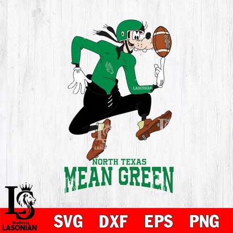 North Texas Mean Green Goofy Circus Football SVG DXF EPS PNG FILE,NCAA svg ,Football Digital Download,Instant Download, Silhouette
