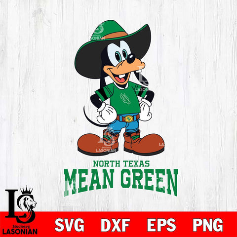 North Texas Mean Green Goofy Cowboy Sport SVG DXF EPS PNG FILE,NCAA svg ,Football Digital Download,Instant Download, Silhouette