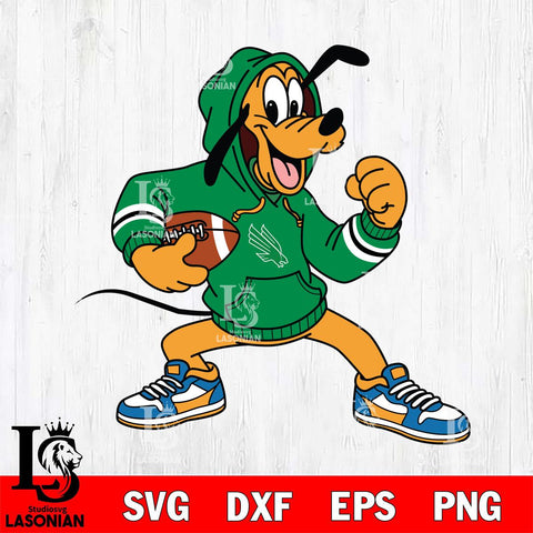 North Texas Mean Green Goofy Disney Football Christmas File Cut, NCAA SVG DXF EPS PNG FILE, Digital Download , Criucut , Silhouette