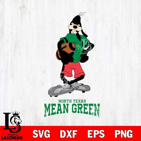 North Texas Mean Green Goofy Player SVG DXF EPS PNG FILE,NCAA svg ,Football Digital Download,Instant Download, Silhouette