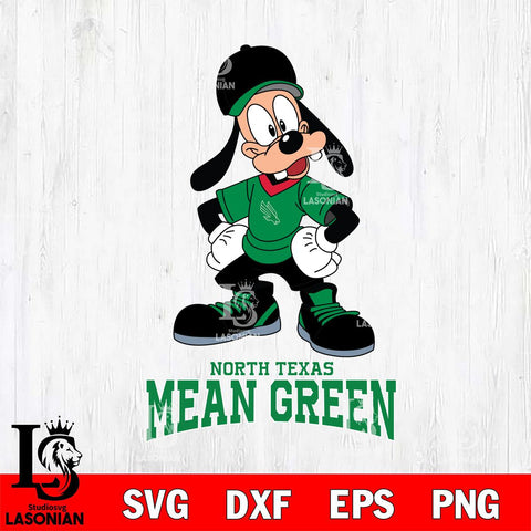 North Texas Mean Green Goofy Sport SVG DXF EPS PNG FILE,NCAA svg ,Football Digital Download,Instant Download, Silhouette