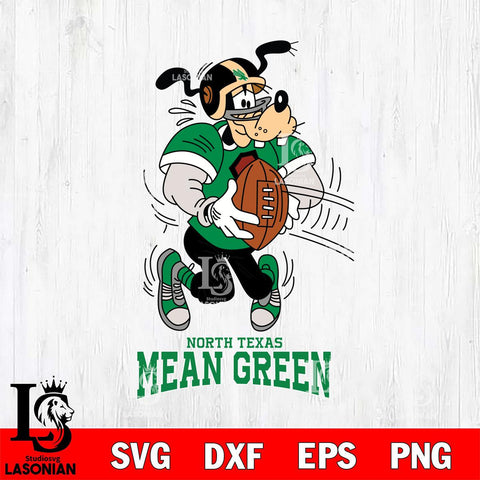 North Texas Mean Green Goofy Sport Football SVG DXF EPS PNG FILE,NCAA svg ,Football Digital Download,Instant Download, Silhouette