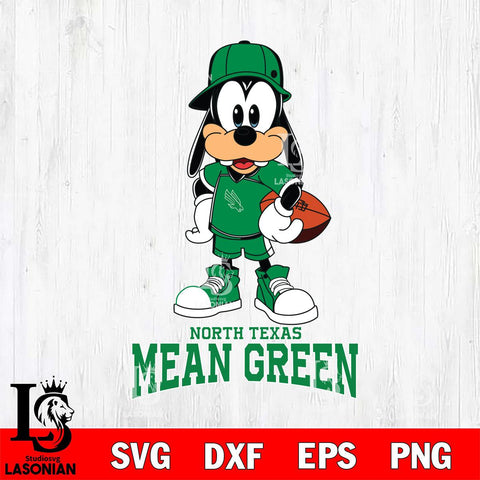 North Texas Mean Green Goofy rugby SVG DXF EPS PNG FILE,NCAA svg ,Football Digital Download,Instant Download, Silhouette