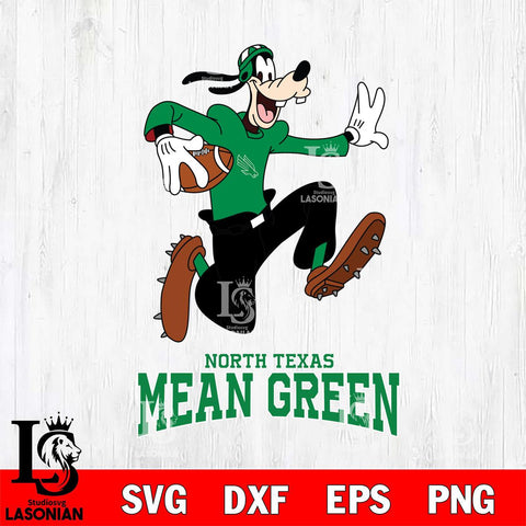 North Texas Mean Green Goofy rugby Sport SVG DXF EPS PNG FILE,NCAA svg ,Football Digital Download,Instant Download, Silhouette