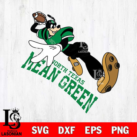 North Texas Mean Green Goofy rugby player SVG DXF EPS PNG FILE,NCAA svg ,Football Digital Download,Instant Download, Silhouette