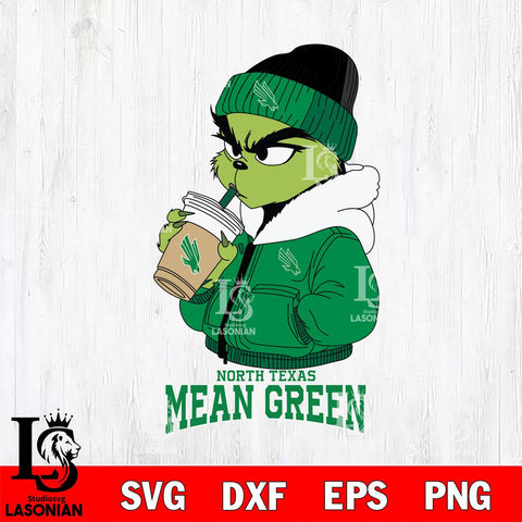 North Texas Mean Green Grinch Bougie Sport Svg Eps Dxf Png File, Digital Download, Instant Download