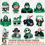 North Texas Mean Green Halloween Bundle 12 SVG Svg Eps Dxf Png File, NCAA bundle svg, Digital Download, Instant Download