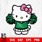 North Texas Mean Green Hello Kitty Cheerleader 3 Svg Eps Dxf Png File, Digital Download, Instant Download