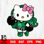 North Texas Mean Green Hello Kitty Cheerleader 7 Svg Eps Dxf Png File, Digital Download, Instant Download