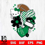 North Texas Mean Green Hello Kitty NCAA 2 Svg Eps Dxf Png File, Digital Download, Instant Download