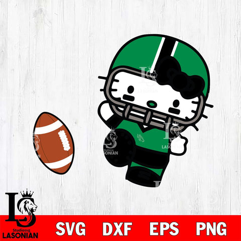 North Texas Mean Green Hello Kitty sport 12 Svg Eps Dxf Png File, NCAA svg, Digital Download, Instant Download
