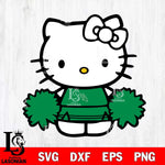 North Texas Mean Green Hello Kitty sport 3 Svg Eps Dxf Png File, NCAA svg, Digital Download, Instant Download