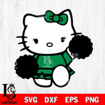 North Texas Mean Green Hello Kitty sport 4 Svg Eps Dxf Png File, NCAA svg, Digital Download, Instant Download