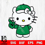 North Texas Mean Green Hello Kitty sport 5 Svg Eps Dxf Png File, NCAA svg, Digital Download, Instant Download