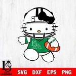 North Texas Mean Green Hello Kitty sport 8 Svg Eps Dxf Png File, NCAA svg, Digital Download, Instant Download