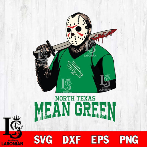 North Texas Mean Green Jason Voorhees 11 Svg Eps Dxf Png File, Digital Download