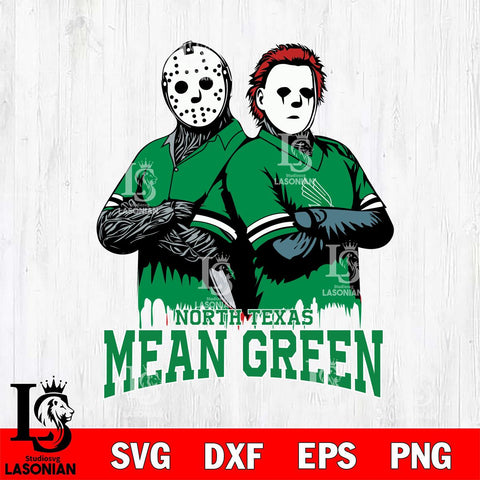 North Texas Mean Green Jason Voorhees 8 Svg Eps Dxf Png File, Digital Download