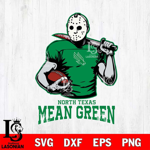 North Texas Mean Green Jason Voorhees 9 Svg Eps Dxf Png File, Digital Download