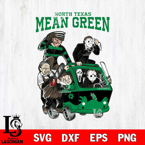 North Texas Mean Green Jason Voorhees Horror 10 Svg Eps Dxf Png File, NCAA svg, Digital Download, Instant Download