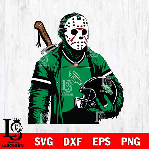 North Texas Mean Green Jason Voorhees Horror 2 Svg Eps Dxf Png File, NCAA svg, Digital Download, Instant Download