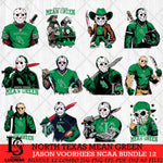 North Texas Mean Green Jason Voorhees Horror Bundle 12 SVG Eps Dxf Png File, bundle NCAA svg, Digital Download, Instant Download