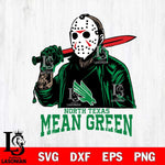 North Texas Mean Green Jason Voorhees Horror Halloween Svg Eps Dxf Png File, NCAA svg, Digital Download, Instant Download