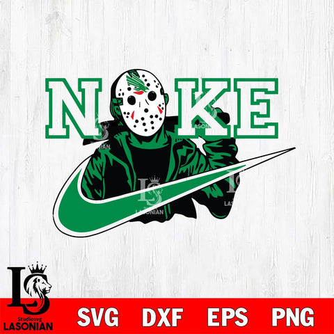 North Texas Mean Green Jason Voorhees Nike Svg Eps Dxf Png File, Digital Download, Instant Download