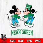 North Texas Mean Green Mickey Minnie Valentine Rugby Svg Eps Dxf Png File, Digital Download ,Instant Download, Cricut File