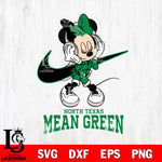 North Texas Mean Green Minnie Mouse Dancing NIKE, Svg Eps Dxf Png File, Digital Download