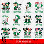 North Texas Mean Green NCAA Bundle 12 Svg Eps Dxf Png File,Bundle NCAA svg , Digital Download , Instant Download, Cricut File