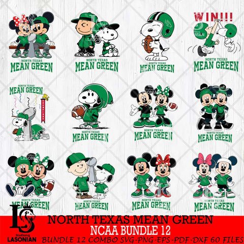 North Texas Mean Green NCAA Bundle 12 Svg Eps Dxf Png File,Bundle NCAA svg , Digital Download , Instant Download, Cricut File