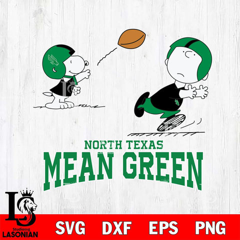 North Texas Mean Green Peanuts play football SVG DXF EPS PNG FILE,Snoopy File Cut, NCAA Digital Download,Instant Download,Christmas Silhouette