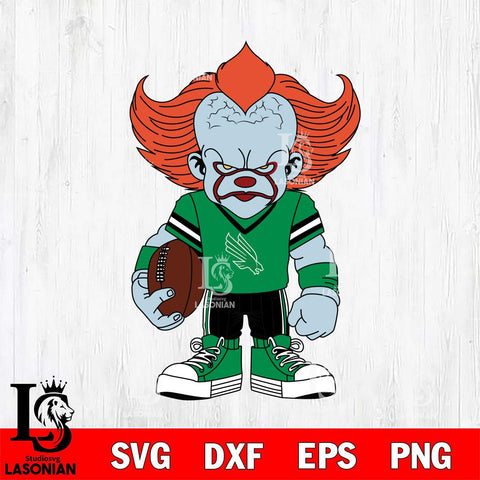 North Texas Mean Green Pennywise Horror Sport 11 Svg Eps Dxf Png File, Digital Download