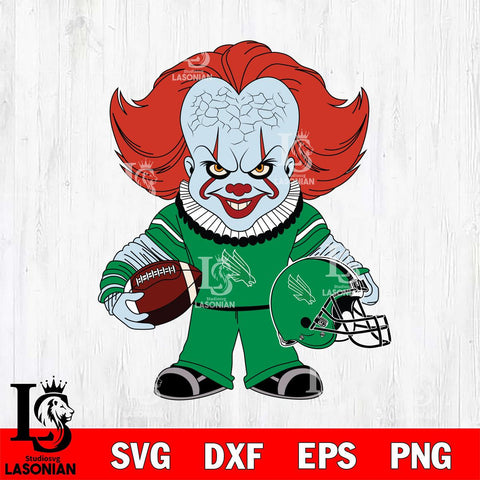 North Texas Mean Green Pennywise Horror Sport Svg Eps Dxf Png File, Digital Download