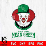 North Texas Mean Green Pennywise Horror Sport 4 Svg Eps Dxf Png File, Digital Download