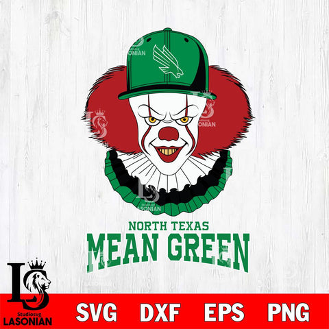 North Texas Mean Green Pennywise Horror Sport 4 Svg Eps Dxf Png File, Digital Download