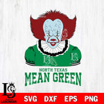 North Texas Mean Green Pennywise Horror Sport 5 Svg Eps Dxf Png File, Digital Download