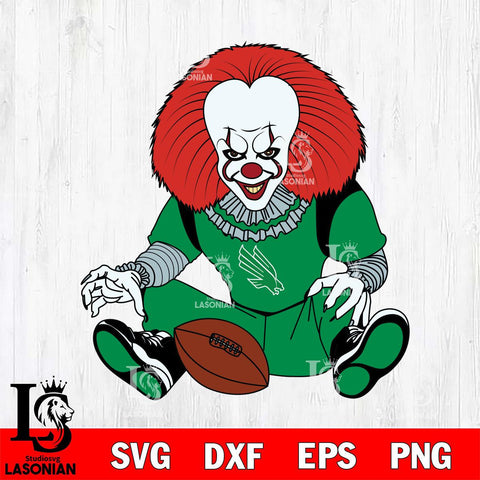 North Texas Mean Green Pennywise Horror Sport 6 Svg Eps Dxf Png File, Digital Download