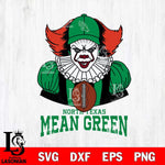 North Texas Mean Green Pennywise Horror Sport 9 Svg Eps Dxf Png File, Digital Download