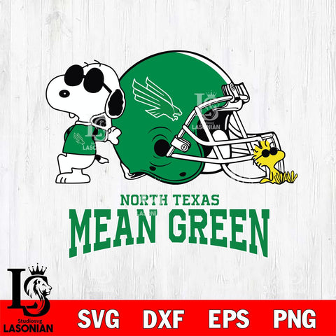 North Texas Mean Green Snoopy Sport 2 Svg Eps Dxf Png File, Digital Download